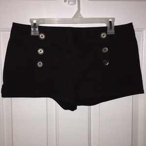 Black jean shorts
